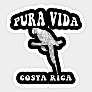 Pura Vida Costa Rica - Parrot Cute Funny Sticker